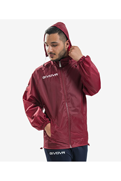 Givova Basico raincoat, Cherry red, 3XL