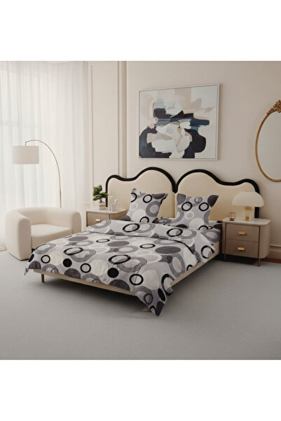 Casa Pucioasa Bedding set 4 pieces King-size Rings Gray (200 cm x 200-230 cm)