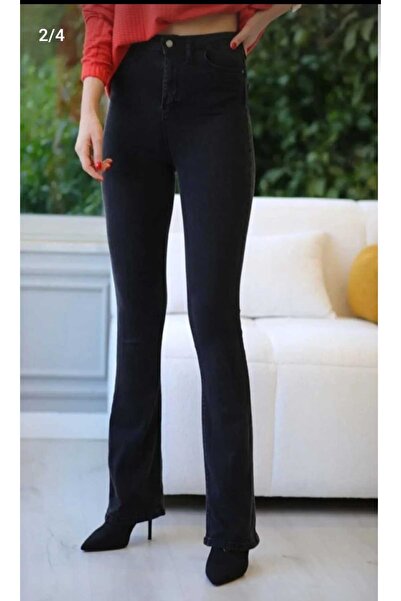 Lixera Black Lycra High Waist Spanish Jean Pants