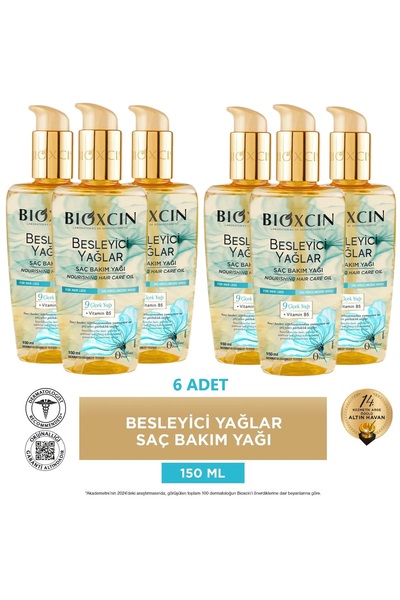 Bioxcin Nourishing Oils Hair Care Oil 150 ml - Sulfate-Free. Dry and Damaged Hair Hair Loss Snow 6-Pack
