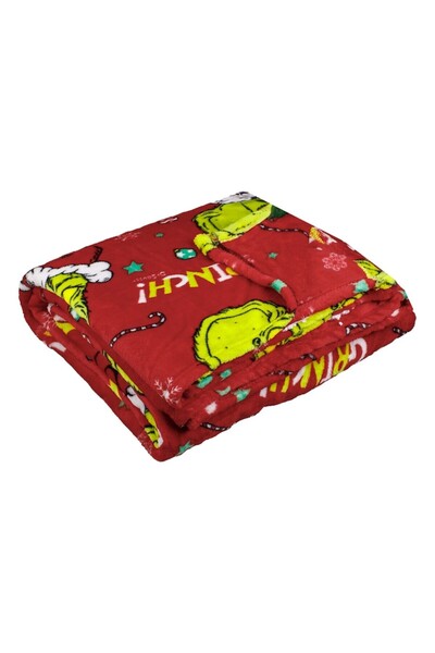 OEM Red velvety decorative Grinch blanket 200x150 cm