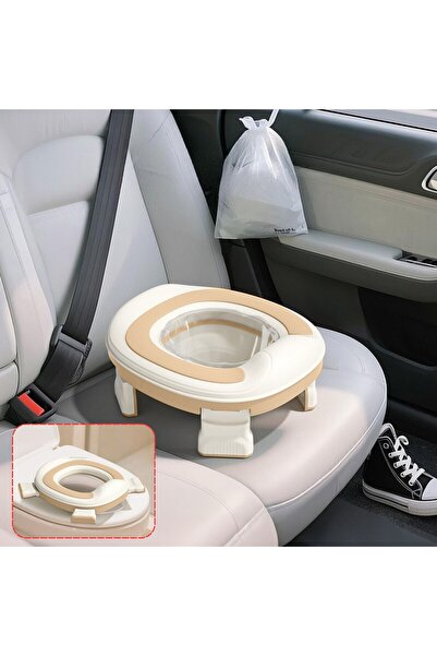 DEKOHOP Taşınabilir Lazımlık Çocuk Katlanır Klozet Adaptörü Seyahat Kamp Çocuk Araba Portatif Lazımlık