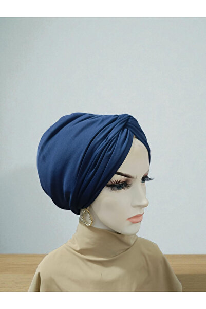Balbaytesettur Navy Blue Padded Knot Bonnet