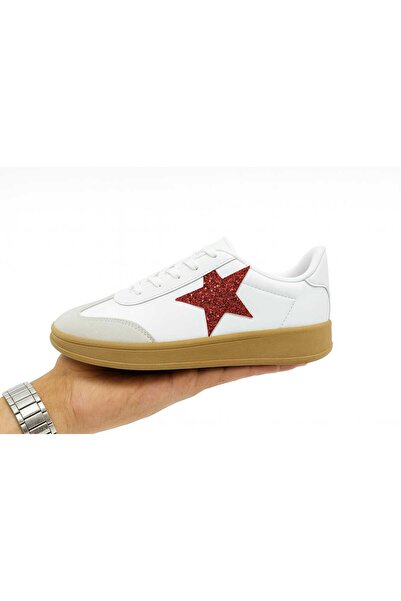 amazoondesing Yıldızli Shiny Daily Lace-Up Women's Sports Shoes