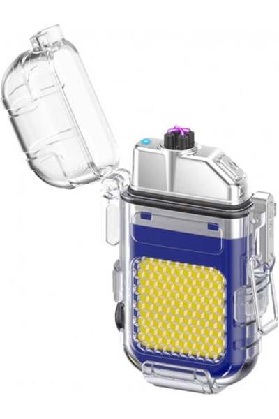 genernic ولاعة مضادة للماء وقابلة لإعادة الشحن بدون لهب مع ضوء LED