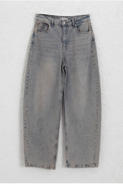 BSL Store MAVİ BALON BAGGY DENİM PANTOLON