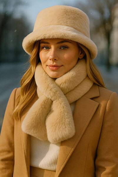 mrcans Premium Imported Plush Scarf and Beanie Set Warm and Soft Warm Winter Wear