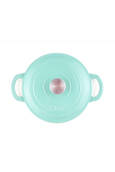 Lätt Home Σμαλτωμένη κατσαρόλα από χυτοσίδηρο με καπάκι, 4L, 23cm, τύπου Cocotte, πράσινο μέντας