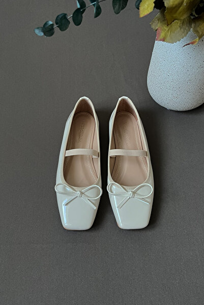 WilloWara Women's Patent Leather Elastic Ballerina Shoes Fame