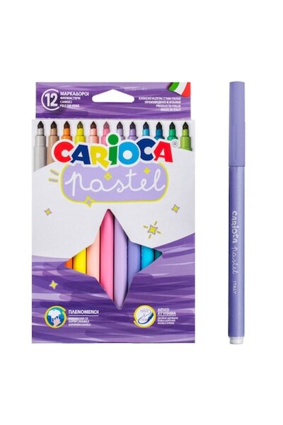 OEM Set of thin washable pastel markers, 12 colors, 12 pcs