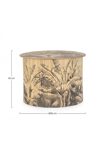 Bizzotto Narika bamboo side table 58x40 cm