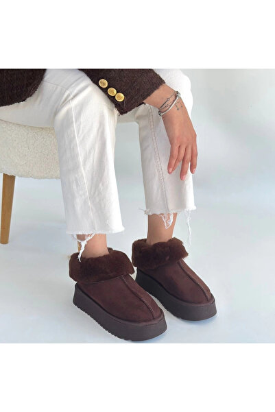 ZENGEZUR MALL Mtxdpn Edali Brown Suede Boots (215102) (Size: 37)