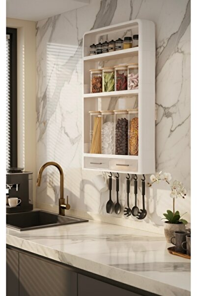 maisone home Duvar Tipi Mutfak Düzenleyici Raf – Askılık & Baharatlık & Sakla...