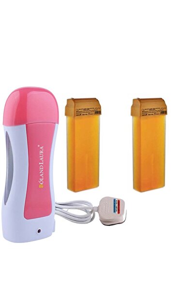 R Beauty مجموعة إزالة الشعر من بولندا لورا - سخان شمع + 2 لفافة شمع إيطالية