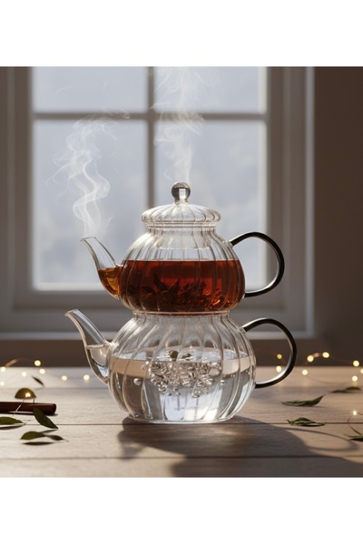 maisone home Heat Resistant Glass Teapot Set |   Herbal Tea & Teapot Set