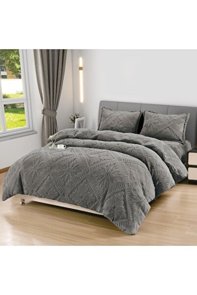 MHR Cocolino bedding set, double, 4 pcs: fitted 180x200, duvet 200x230, 2 pillowcases 55x80, Dark Gray