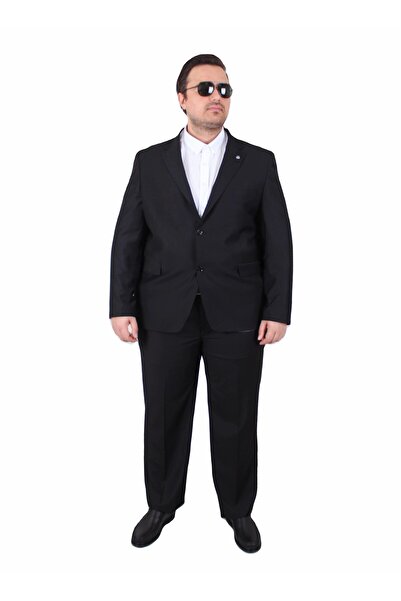 MocGrande Men's Plus Size 6 Drop Suit Paris 071010 Black