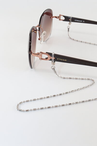 KEEBA Permanent Trace Steel Silver Color Unisex Glasses Chain. Timeless Line Design Glasses Rope Strap Accessory
