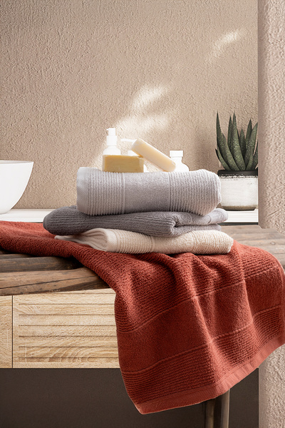 TICOTTO Duru 50×85 cm 100% Cotton Towel Set – 4 Pieces, Highly Absorbent, Hand and Face Towels