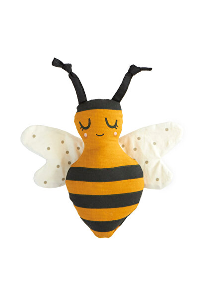 Roommate Jucărie zornăitoare din bumbac - Albină, ROOMMATE, 0 ani+