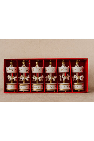 leylooks Beyaz 6’lı atlı karınca hediyelik