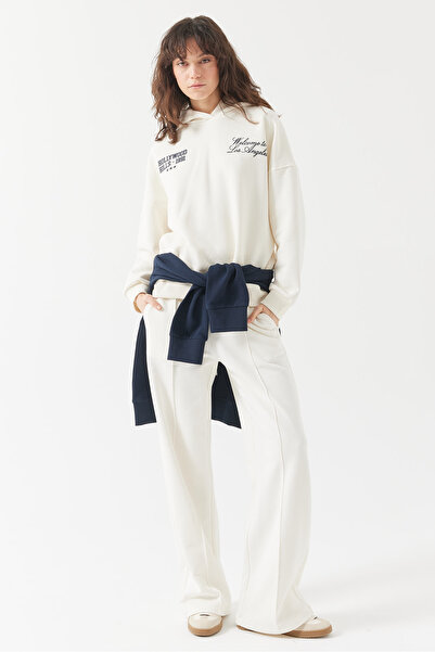 PAULMARK Women's Stitching Detailed Sweat Pants