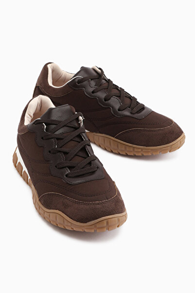 Limoya Leen Brown Parachute Fabric Women's Sneakers