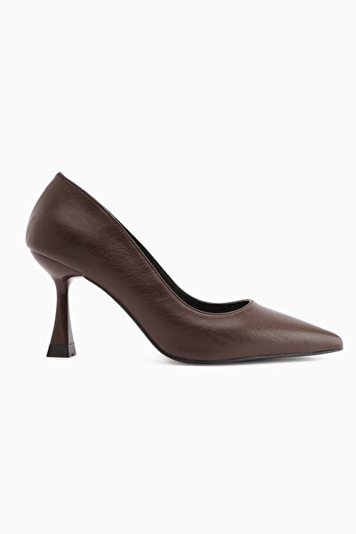Limoya Celestine Brown Wrinkled Pointed Toe Stiletto