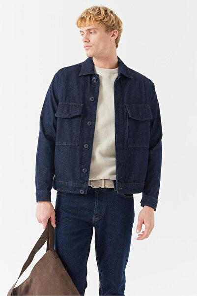 PAULMARK Men's Denim Jacket with Pocket Cover