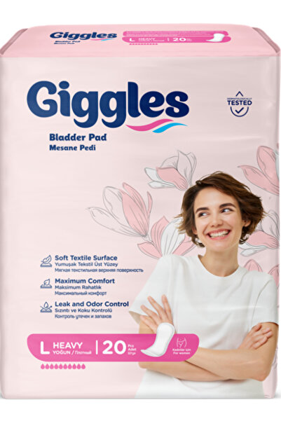 giggles Women's Incontinence Pads, Size L, 20 pcs