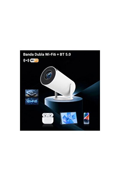 hoffmans Smart 4K Ultra HD Projector – 260 ANSI, 9000 Lumens, Android TV 14, Wi-Fi, Bluetooth 5.0