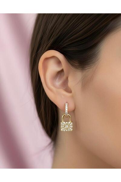 Stilbenim Steel Lock Model Earrings