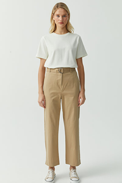 PAULMARK Γυναικείο παντελόνι ζώνης με λεπτομέρειες