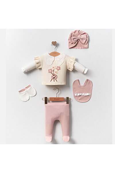 Babexi 0-3 Months Lace Collar Set of 5 with Straps; 100% Cotton, Eac and Oeko...