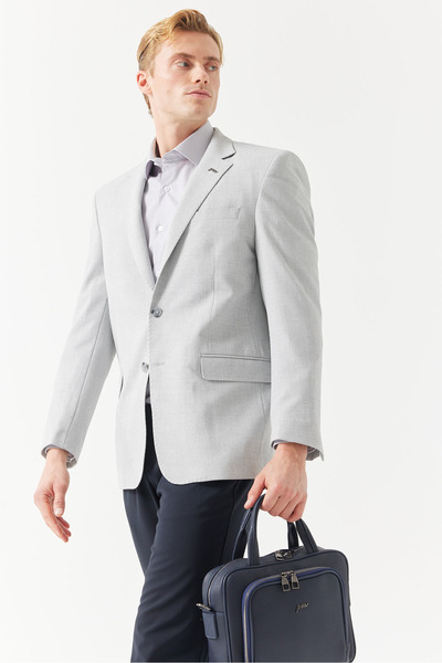 PAULMARK Ανδρικό μονόχρωμο μπουφάν με γιακά