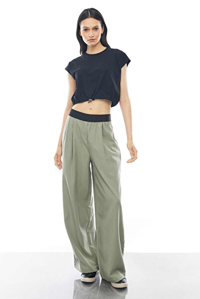 PAULMARK Λεπτομερές παντελόνι μέσης