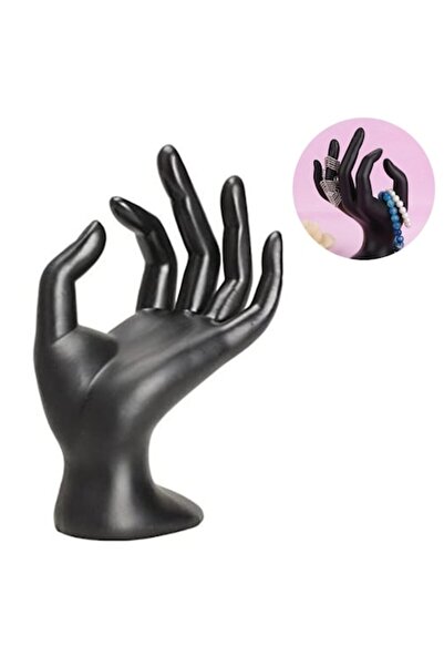 Cozevdnt Suport pentru bijuterii, model OK Hand pentru inele și brățări, negru, 18x11.5x8 cm