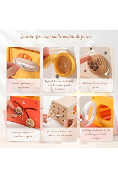 Arelair Magic Box Montessori Wooden Set, Sorting and Stacking, Numbered Blocks, Preschool