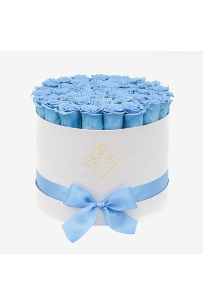 Gardinea Domain Aranjament floral Gardinea Domain® 25 trandafiri albastrii, in cutie alba cadou