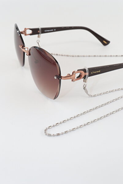 KEEBA Permanent Trace Steel Silver Color Unisex Glasses Chain. Timeless Line Design Glasses Rope Strap Accessory