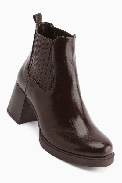 Limoya Marya Brown Elastic Women's Heeled Boots