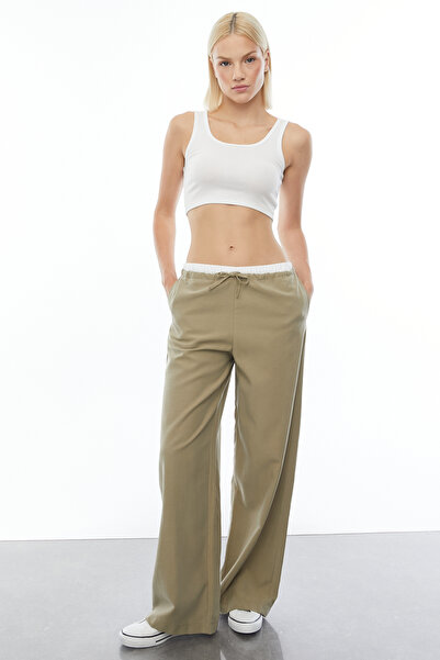 PAULMARK بنطلون بألوان مختلطة مع تفاصيل على الخصر