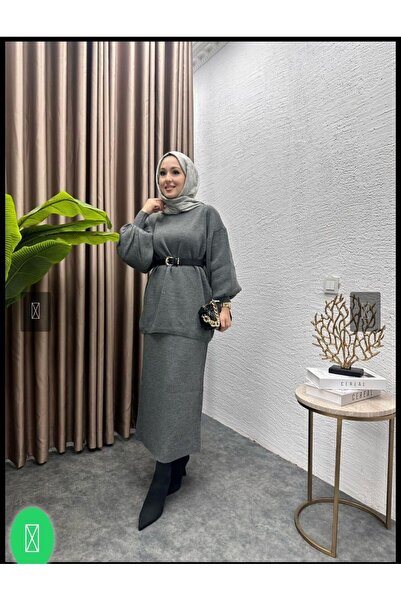 AXXAN Knitwear Set Women's Skirted Sweater Set Muslim Clothing Set
