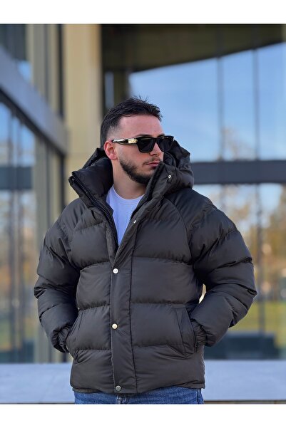 KINGAF Men's Inflatable Hooded Coat