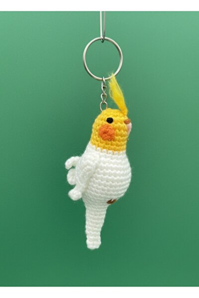 perasse Sultan papağanı amigurumi anahtarlık 7 cm