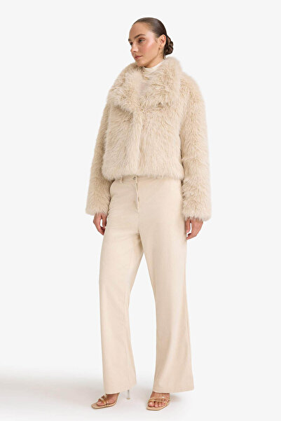 DeFacto Ecru Women's Coat F2606Ax/Er128