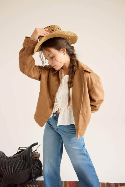 DeFacto Camel Kız Çocuk Ceket F7148A8/BN529