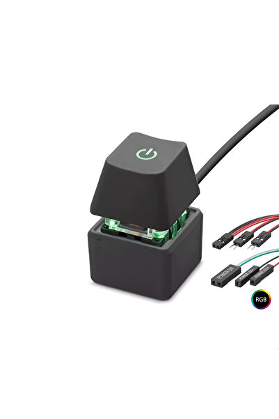 MN6 MNPW11 RGB Bilgisayar Power Tuşu | PC On/Off Switch | Masaüstü Harici Güç...