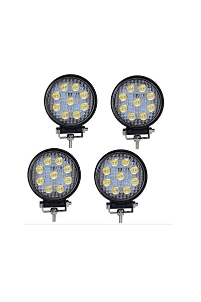 OEM Set de 4 spoturi LED BAR, OFF ROAD, rotunde, 9 LED-uri, 27 W, 11 cm
