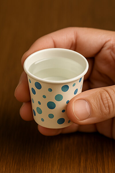 Özkan Ambalaj Temizlik 100 Pieces 2.5 oz 75 ml Zamzam Water Cups Tasting Cups Treat Cups Small Mini Paper Cups